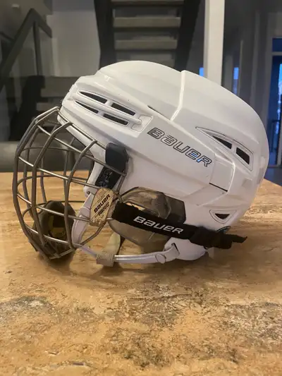 Bauer RE-AKT 100 Youth Hockey Helmet Combo For Sale!, View more