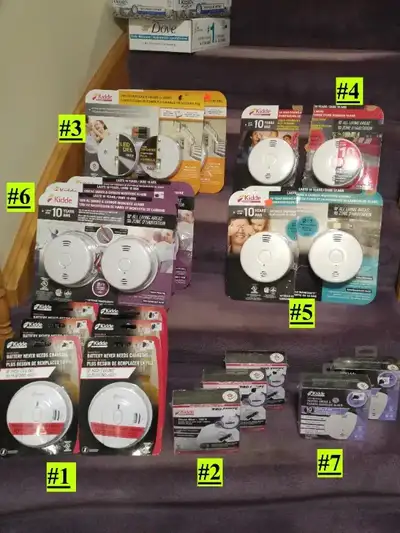 Kidde Smoke and Carbon Dioxide Detectors - New, See List, View more