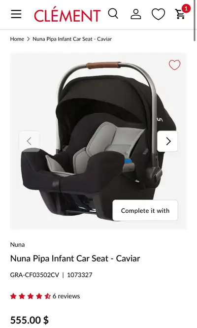 Nuna Pipa Car Seat - price negotiable, View more