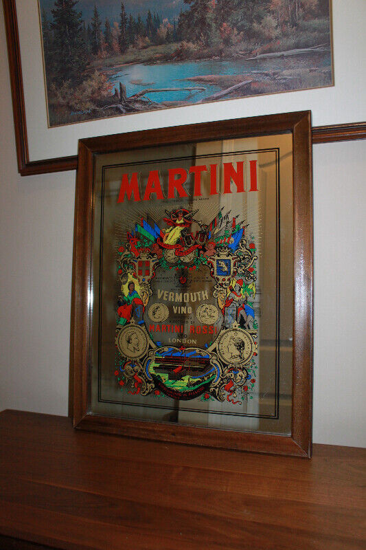 Vintage X Large MARTINI Sign, Pub Bar Man Cave Games Beer in Arts & Collectibles in Calgary