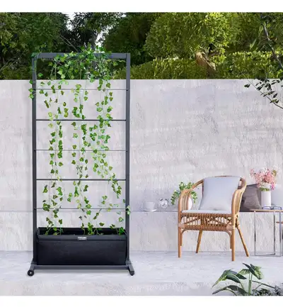 Garden Planter with Trellis, View more