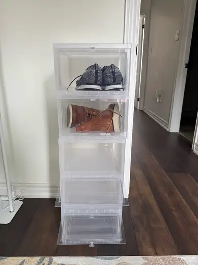 Drop-Front Stackable Shoe Storage Boxes - 28 available, View more
