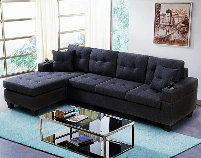 Brand New L-Shaped Corner Comfy Sofa Living Room Furniture Set in Couches & Futons in Hamilton - Image 2