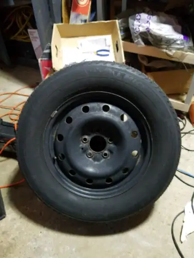 4 Snow tires on rims with TPMS sensors. 5/32" - 6/32 " tread left. Mfg date is 37th week of 2012