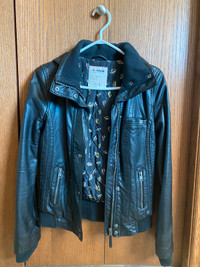 Garage - Black Faux Leather Jacket - Great Condition!