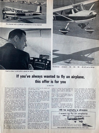 1965 Cessna 150 Offer To Fly A Plane Original Ad
