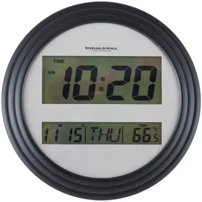 If the ad is still up, it is available! Mainstays Digital Wall/Desk Clock, Black 8.5". Good conditio...