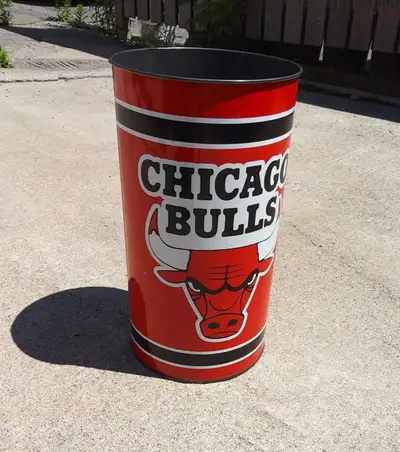 Chicago Bulls garbage can ball storage , View more