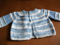 Hand knitted baby sweater