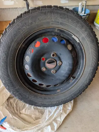 Selling a set of 4 winter tires and steel rims. Tires are 195/65R15 and steel rims taken off my VW J...