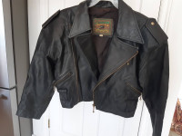 motorcycle leather jacket, in good condition