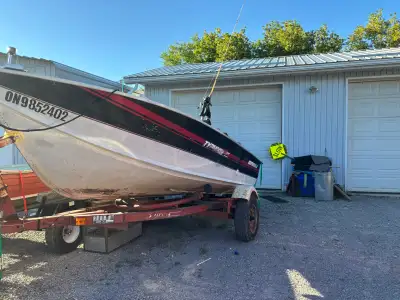This Typhoon fishing boat is a reliable vessel ready for your next angling adventure, featuring a po...