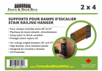 FENCE & DECK RITE Stair Railing Hangers, fits 2X 4  ($25 to $20)