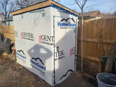 4 x 8 Shed, works great if you don't have a lot of yard space. It's tyvec'd and shingled, with custo...