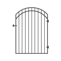 New Nuvo Iron 45 in. x 68 in. Smooth Topped Ornamental Iron Gate