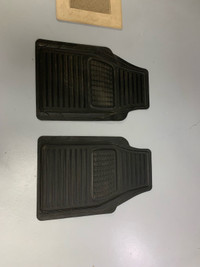 Two sets of rubber car floor mats