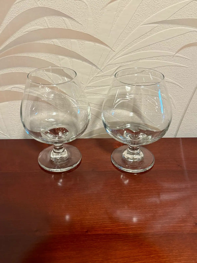 New - Set of Two, Glass Brandy Snifters, View more