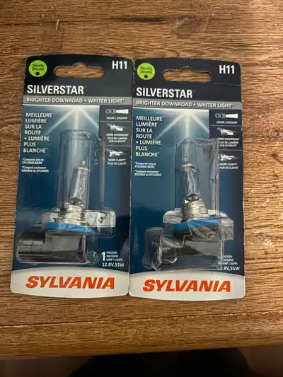 Selling these 2 Sylvania H11 for $20 They are silver star brighter down road white