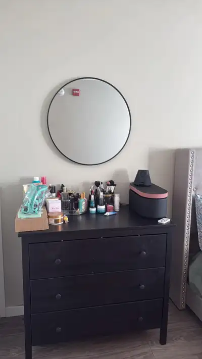 black brown ikea dressing table Case Furniture Pala Dressing Table/Desk in Black