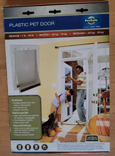 Brand New PetSafe Plastic  Pet Door - Medium - 1 - 40lbs, View more