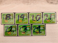 ACUMEN 16GB 233X CF Card-(7) Compact Flash Cards