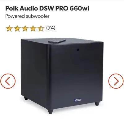 Polk Audio DSW PRO 660wiHIGH-PERFORMANCE 12" 400W SUBWOOFER, View more