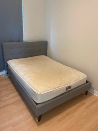 Used Bed Set. Double mattress + Bed Frame