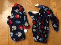 3T and 4 Pjs footed fleece new with tags