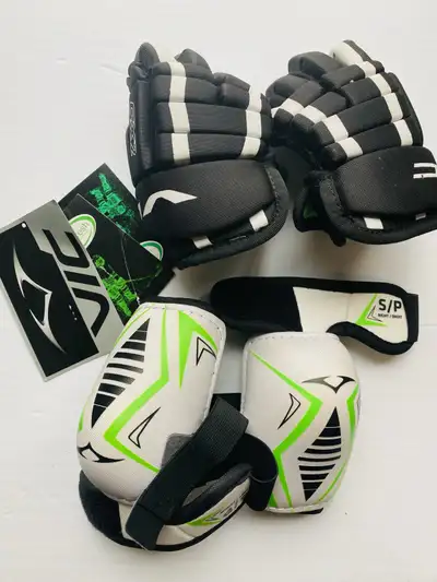 Knee Pad And Gloves Hockey Kids Small NEW never used , View more