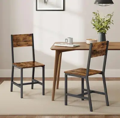 VASAGLE Rustic Industrial Dining Chair Set, View more