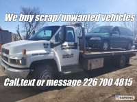 CASH for your unwanted junk/scrap car truck,van 226-700-4815