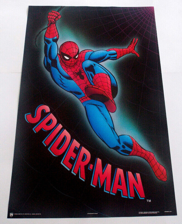 SPIDERMAN POSTER FROM 1989 MARVEL COMICS VINTAGE AND RARE! in Arts & Collectibles in City of Toronto