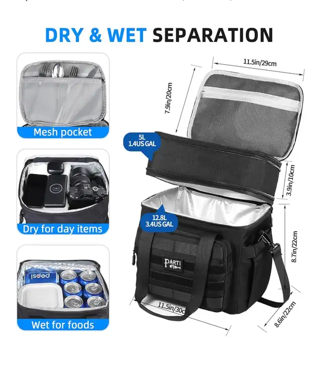 Lunch Bag Cooler Bag 15L 18L Large Expandable Soft Lunch Box Coo in Other in Winnipeg - Image 4