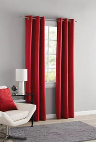 Curtain Panel -Red-5 pc -40 " x 84"