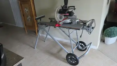 Craftsman 10 inch sliding Miter saw Mounted on Rigid Folding Sta, View more