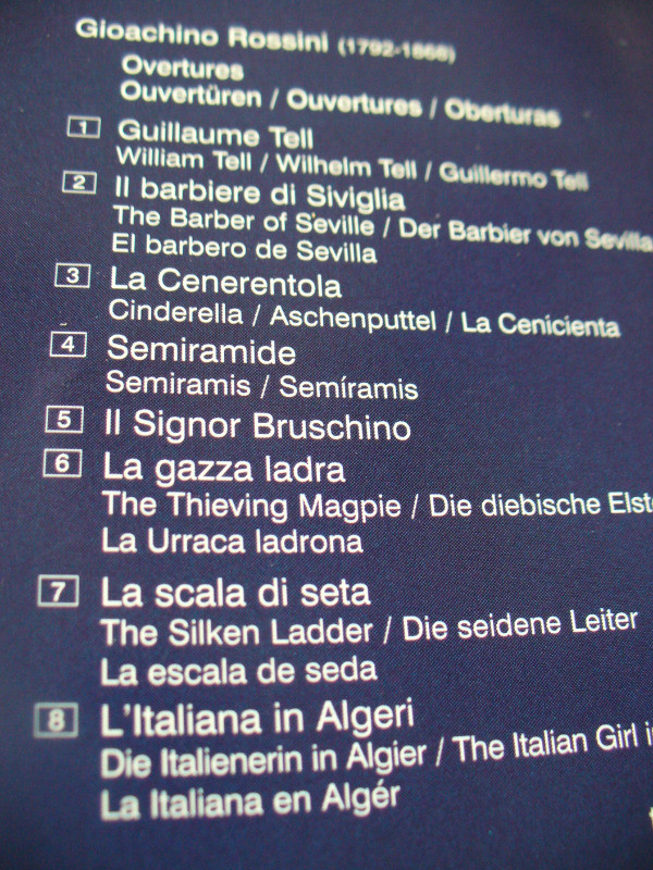 CD AUDIO DE MUSIQUE CLASSIQUE OUVERTURES DE ROSSINI dans CD, DVD et Blu-ray  à Ville de Montréal - Image 3