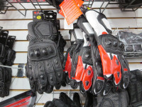 Leather and Goat Skin Motorcycle Race Track Gloves