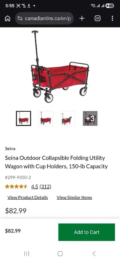 Seina Outdoor Collapsible Folding Utility Wagon , View more