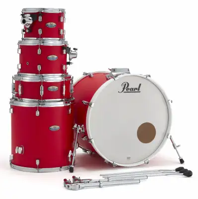 Pearl Drum Set with accessories except cymbals, View more
