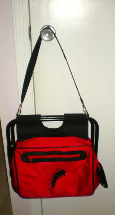 Red Picnic stool/seat with storage bag, New, View more