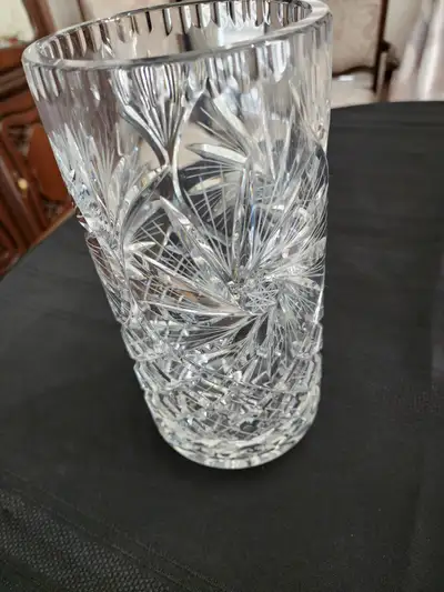 Vintage Large Pinwheel Crystal Vase, View more