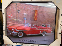 1958 chevrolet impala convertible photo framed