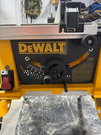 DEWALT 10” table saw with rolling stand, View more