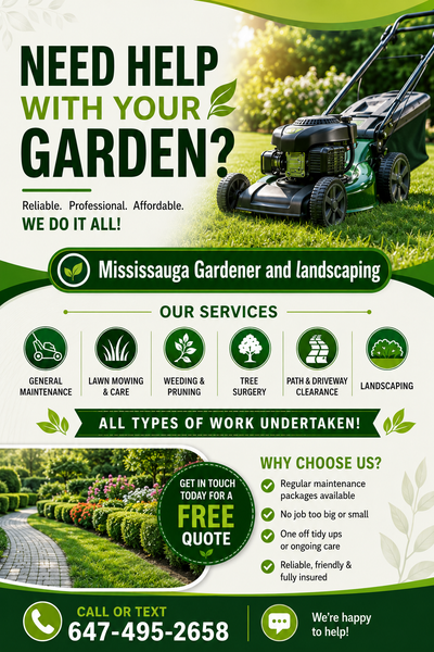 Peel summer cleanups/gardening/landscaping & more, View more