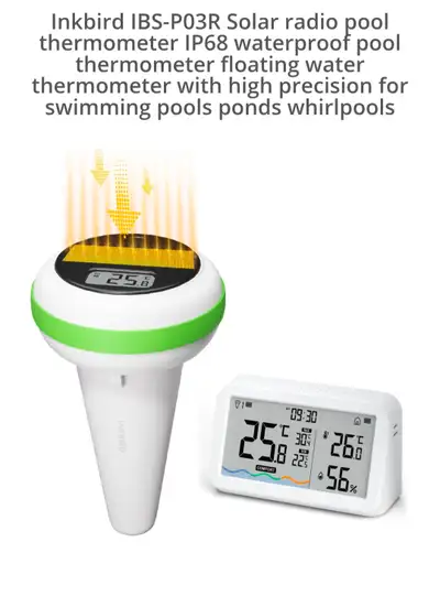 Solar radio pool thermometer IP68 waterproof pool thermometer , View more