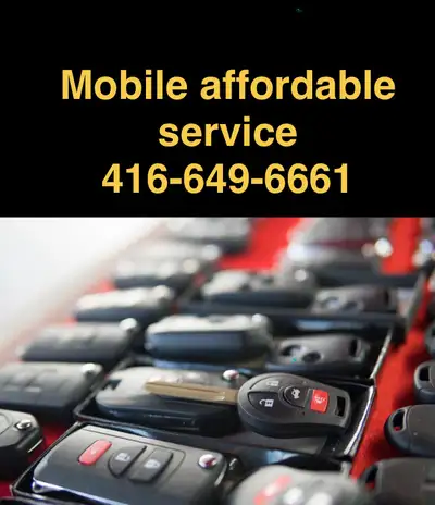 From $80 and up for the key. Programming & cutting is extra $. Call or text 416-649-6661 for all of...