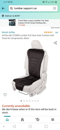 New. Air Flex full auto lumbar support seat covers.