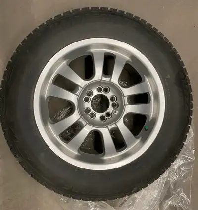 Bridgestone Blizzak winter tires on mags with universal fit and spacer rings Tires from Costco like...