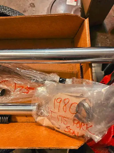 1980 Yamaha DT175 Front forks. These forks are in great shape. They just need the seals installed an...