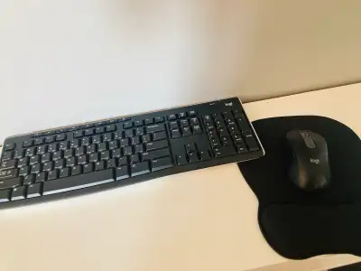 Logitech Keyboard, Mouse and Mousepad, View more